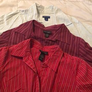 Bundle of 3 striped dress shirts